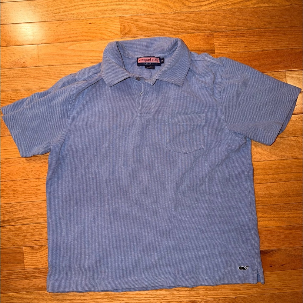 Vineyard Vines Men textured, shortsleeve polo shirt Size M #preppy #work #summer